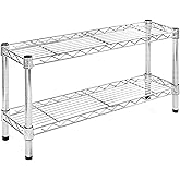 Shelving Inc. 8" d x 30" w Chrome Wire Shelving with 2 Tier Shelves, Weight Capacity 800lbs Per Shelf