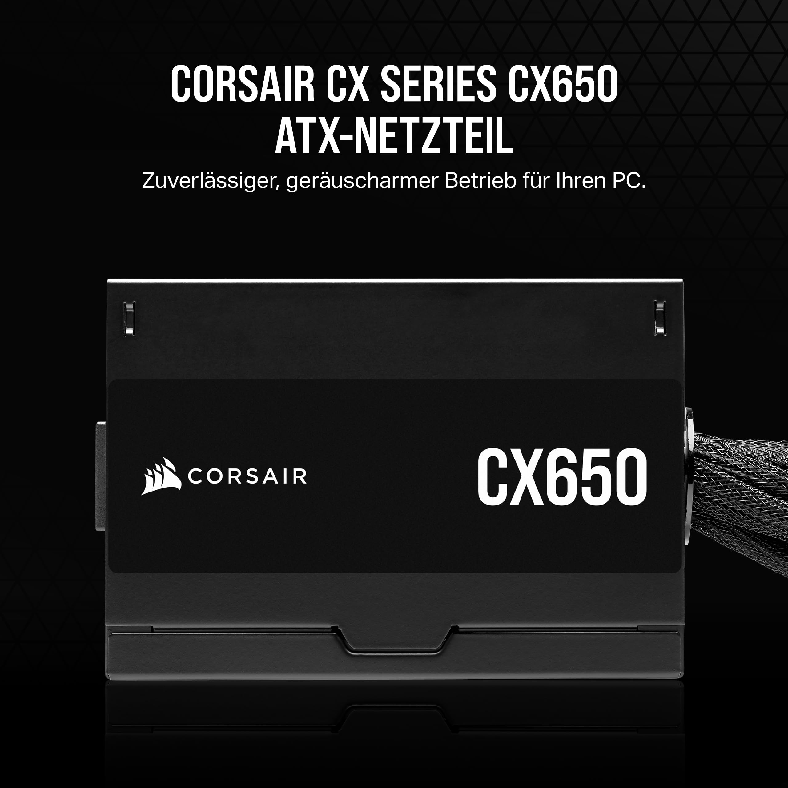 CORSAIR CX650 ATX 650W Netzteil - 80 Plus Bronze Zertifiziert - Geräuscharm - Ummantelte Kabel - Nicht Modular - EU - Schwarz 2