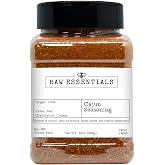 Raw Essentials Cajun Seasoning, 10 oz | Robust &amp; Savory Louisiana Style Spice Blend, Great for Seafood, Chicken, Shrimp, Stews, and Roasted Vegetables, Non GMO