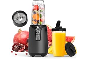 KEPLUG Portable Blender for Shakes and Smoothies, 850W Personal Blenders for Kitchen with 6 Fins Blender Blade,Smoothie Blender with 2 * 20oz To-Go Cup，Countertop Blender for Fruit Protein Drink Baby Food