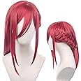 Anime BLUE LOCK Cosplay wig Meguru Bachira Hyouma Chigiri Cos Wigs Black Red Heat Resistant Synthetic Hair For Man Women Halloween Party with Free Cap (Hyouma Chigiri)