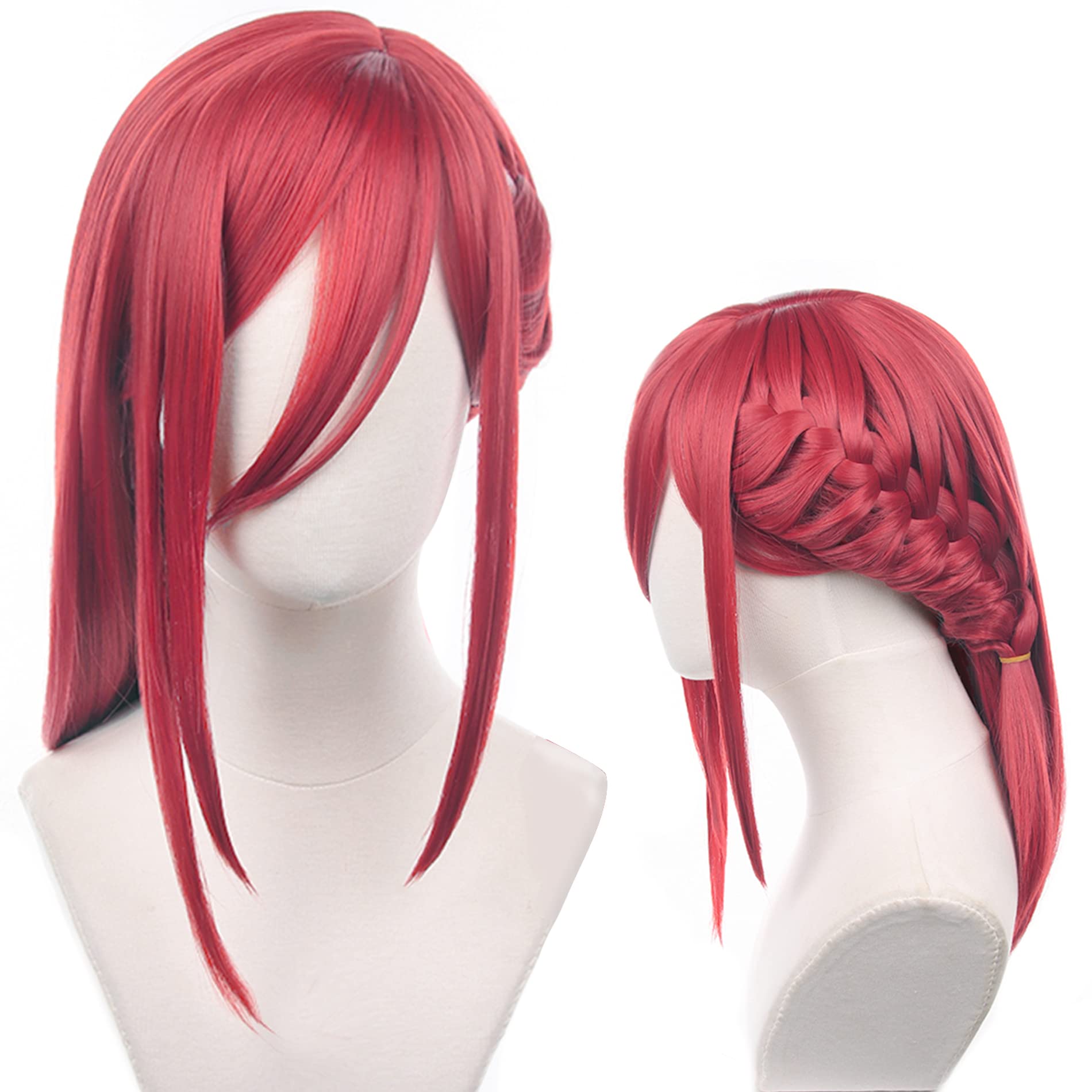 Unisex Red Long Straight Wig Heat Resistan Synthetic Fiber Hairs for Men Women Halloween Conventions Cos Anime Party Replacement Wigs โ image 1
