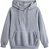 SHENHE Women's Half Zip Pullover Hoodie Oversized Casual Preppy Hoodie Sweatshirt Fall Top