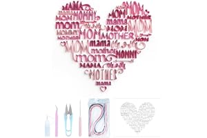 Uniquilling Quilling Kit Paper Quilling Kits for Adults, 16 * 20in Mom with Paper Quilling Tools& Using Manual, DIY Kits for Adults Paper Filigree Painting Kits Wall Art Decor, LZHL2024YZ204