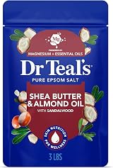 Dr Teal's Pure Epsom Salt Soaking Solution Shea Butter Almond Oil 3 Lbs