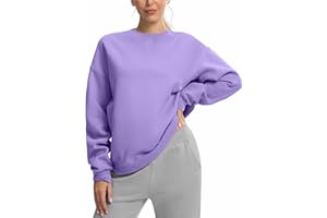 G Gradual Women's Crewneck Sweatshirts Oversized Cotton-blend Fleece Pullover Sweatshirt for Women Loose Fit