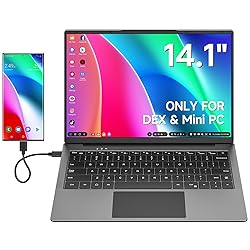 Portable Monitor with Keyboard, 14.1Inch Lapdock