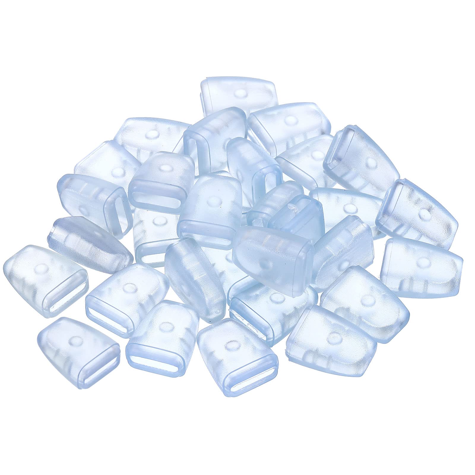 PATIKIL Kitchen Sink Rack Feet, 30 Pack 22x17x10mm Plastic Sink Protective Replacement Feet Wire Bumpers Protector for Kitchen Sink Grid, Clear