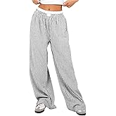 ONLYSTORY Women Pajama Pants Striped Wide Leg Elastic Waist Lounge Pj Bottoms Sleepwear