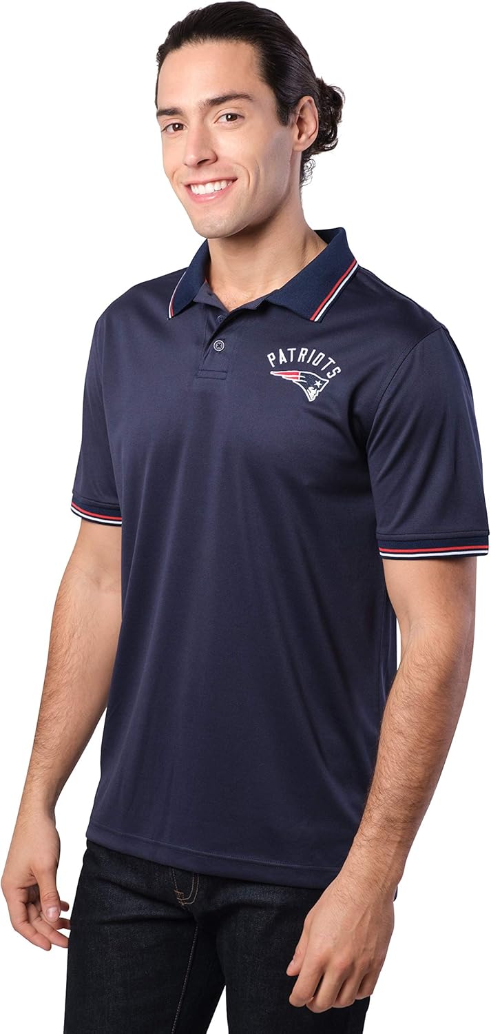 Ultra Game NFL Men's Moisture Wicking Tech Polo Shirt : Clothing