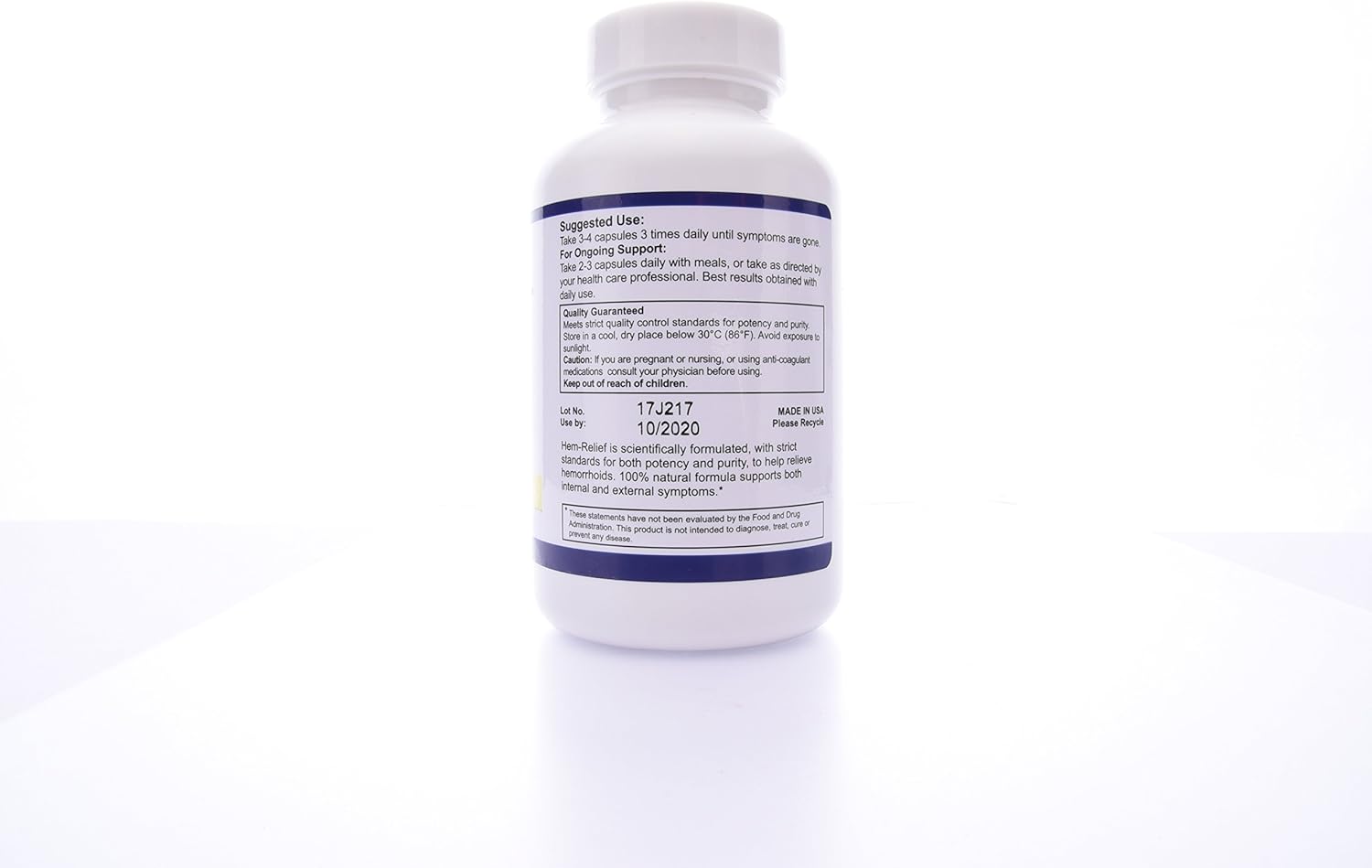 Western Herbal and Nutrition | Hem-Relief 911 for Hemorrhoids | 100% Natural Formula | Helps with Pain, Itching, Burning | Fast Acting Supplement | Internal & External Treatment | 360 Vegetarian Caps: Health & Personal Care