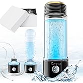 Curety Hydrogen Water Bottle, 3 in 1 Hydrogen Water Bottle Generator, Hydrogen Water Ionizer 2300PPB with SPE/PEM Technology, Hydrogen Water Machine for Home Office Travel Fitness Drinking