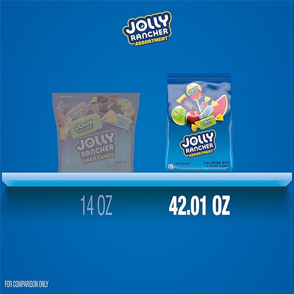 JOLLY RANCHER ASSORTED FRUIT FLAVORED CANDY BULK BAG, 42.01 OZ