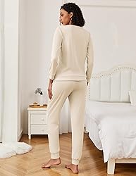 Ekouaer Womens Ribbed Knit Pajama Sets 2 Piece