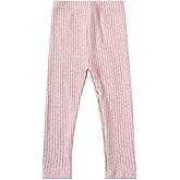 Toddler Little Girls Full Length Jersey Leggings Kids Stretchy Warm Footless Tights Pants 24Months-9Years