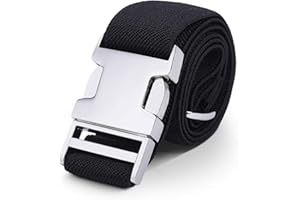 WELROG Toddler Kids Adjustable Buckle Belt - Elastic Child Silver Buckle Belts for Girls Boys