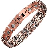 MagEnergy Copper Magnetic Bracelet for Women, Christian 99.9% Copper Bracelet for Women with Ultra Strength Magnets, Adjustable Biblical Cross, Gift