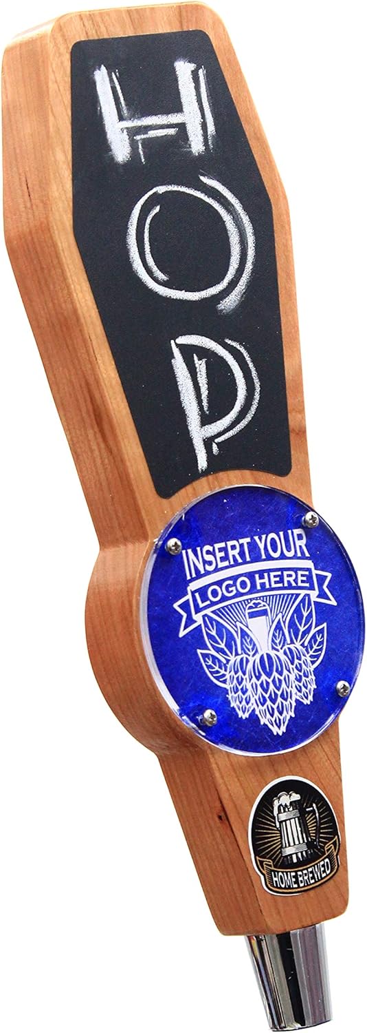 Beer Tap Handle With Chalkboard and Changeable Logo (Cherry)