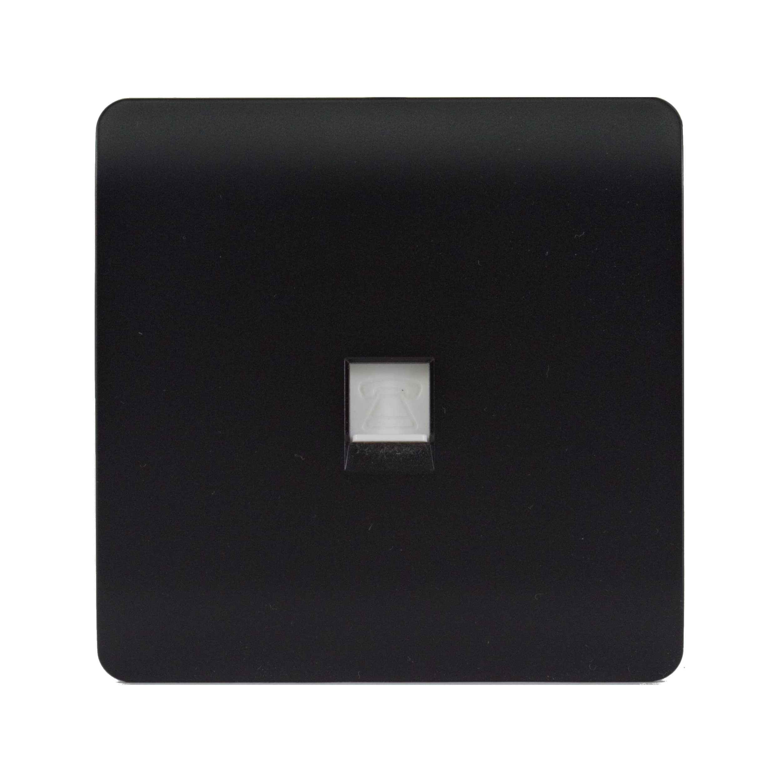 Trendi Artistic Modern Telephone Socket in Matt Black — image 1
