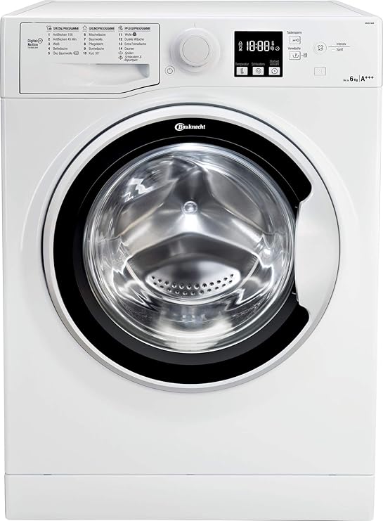 Bauknecht WM 62 SLIM Waschmaschine Frontlader/A+++ / 6 kg / 1200 UpM/Antiflecken 100/Wolleprogramm/Kurz 30/Daunen/Startzeitvo
