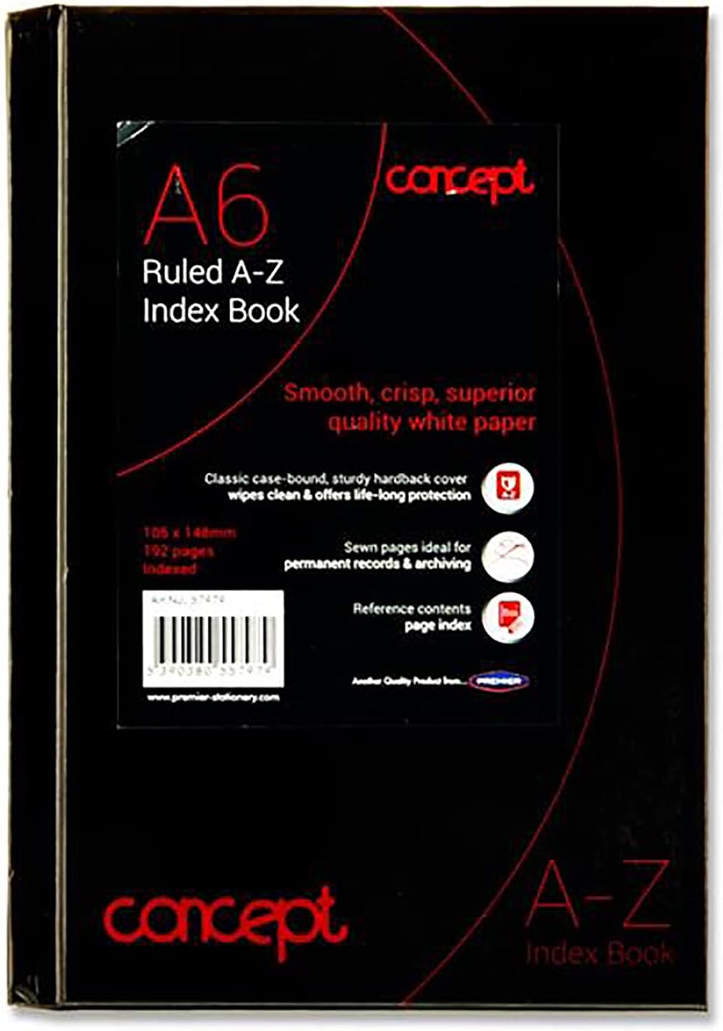 Concept Notebook A6 Lined Hardcover Notebook, Premium Paper, Ruled Journal Notebook, Address Book, Organiser - Image 4
