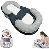 Baby Lounger Pillow for Infant Support Cushion Reflux Breastfeeding Pillow, Bottle Feeding, Tummy Time, Adjustable Baby Wedge Lounger Pillow for Reducing Spit-Up