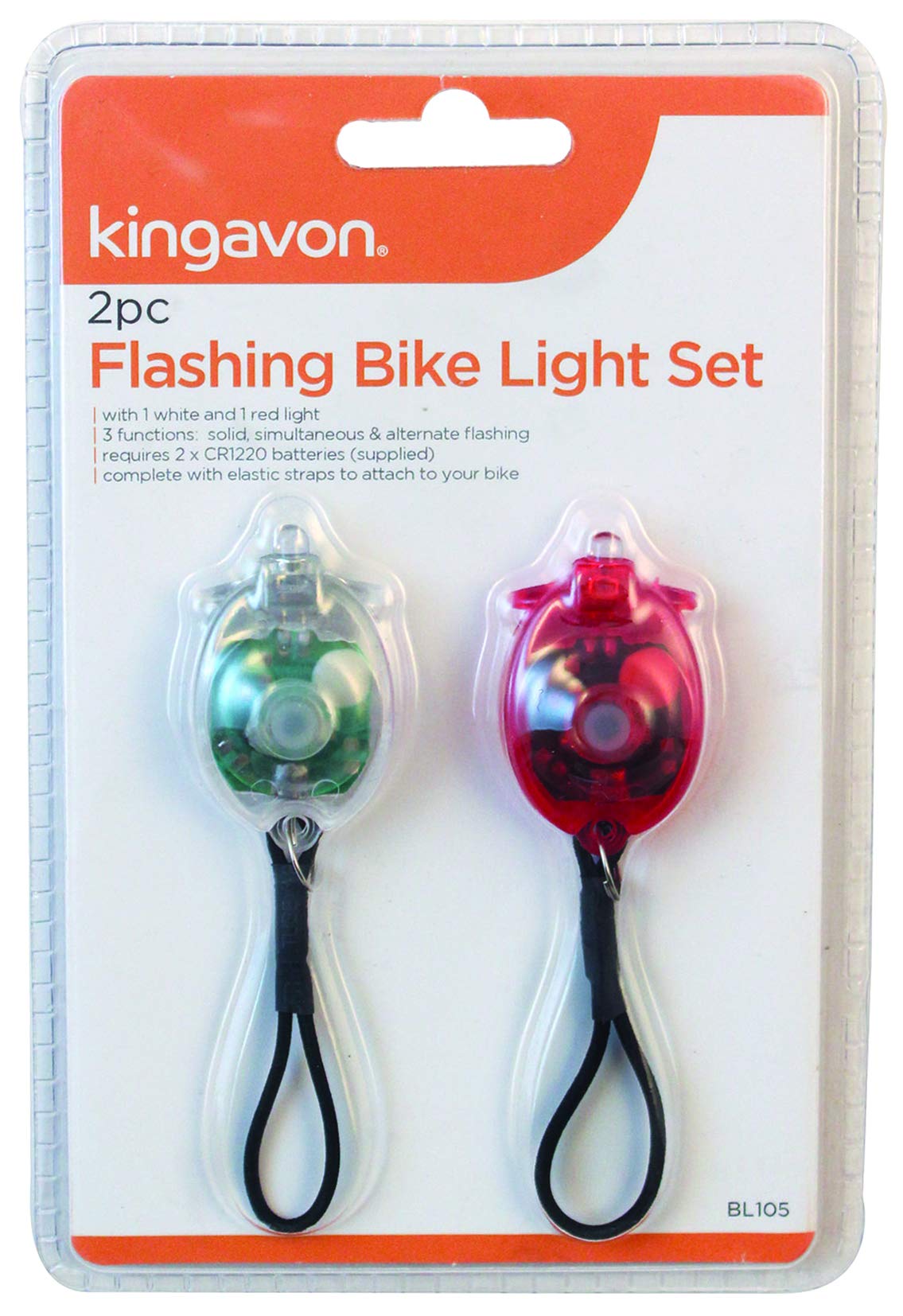 Kingavon BB-BL105 Flashing Bike Light Set