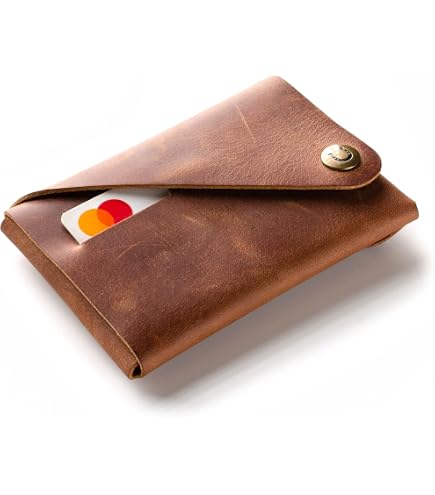 Amazon.com: Crazy Horse Craft Minimalist Wallet, Leather Card