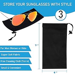 Mamlyn Set of 3 Microfiber Soft Sunglasses