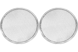 TOVINANNA Pizza Screen, 2Pcs 11in Aluminum Alloy Pizza Screen, Non Stick Mesh Net Baking Tray Cookware Kitchen Tool for Oven,