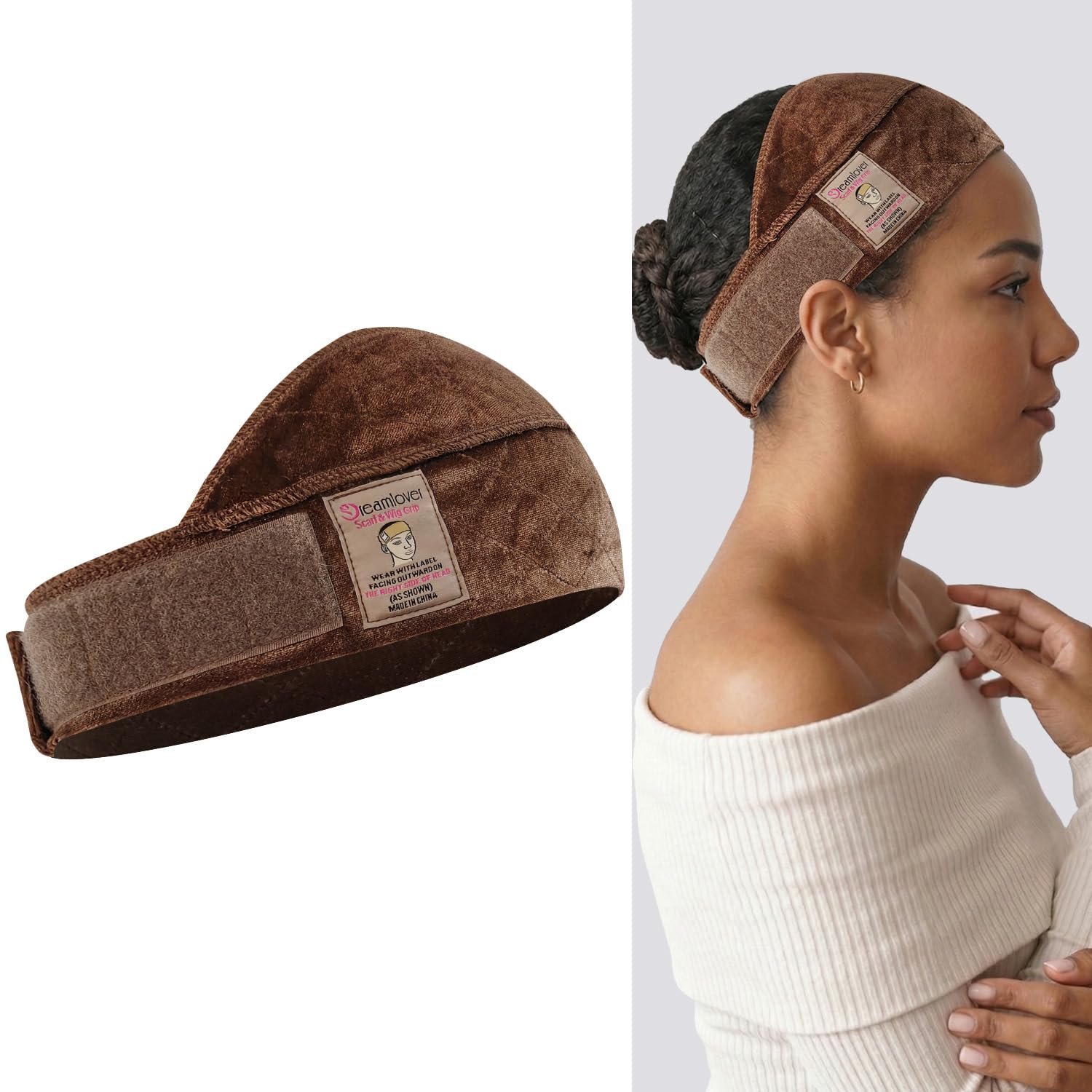 Dreamlover Wig Grip Headband, Wig Grip for Lace Front, Non Slip Headband, Elastic Band, Brown — image 1