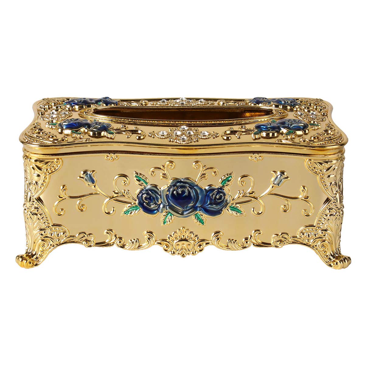 Cabilock Rose Gold Multifunction Tissue Box Decorative Home Napkin Holder European Style Car Office Use