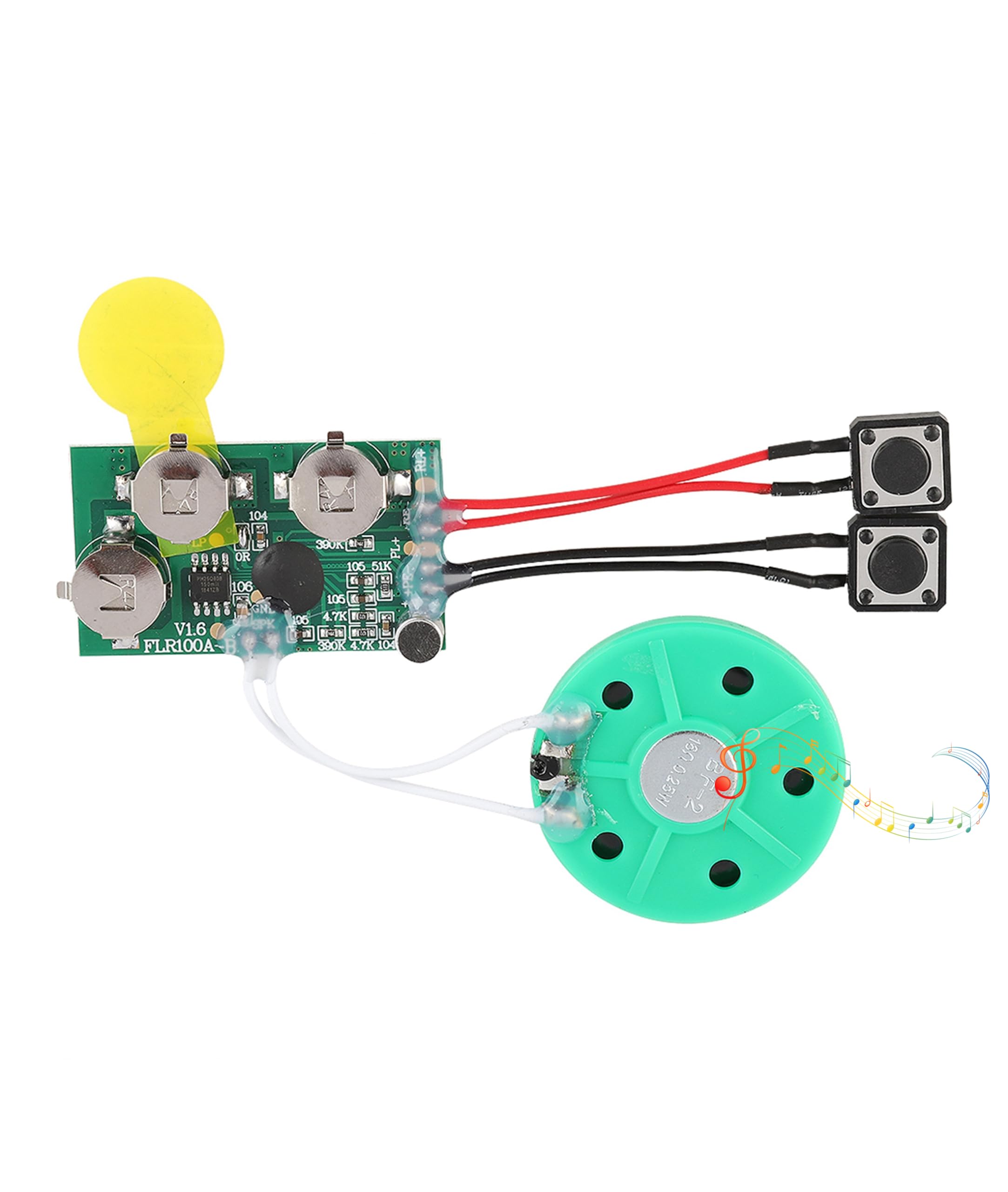 Re-recordable Sound Chip Module, DIY Greeting Card Chip, 120 Seconds Music Sound Voice Recording Player Chip Module for DIY Cards/Toys