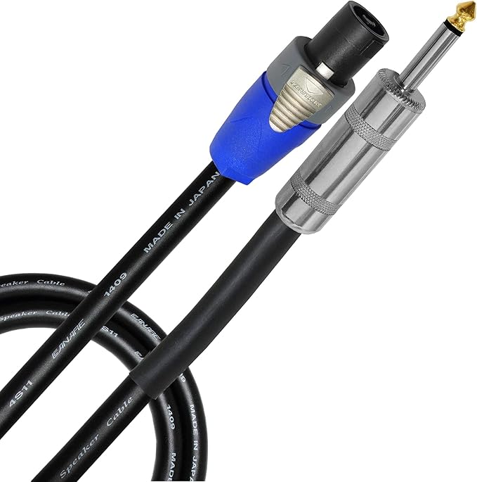 4 Foot Canare 4S11 Speaker Cable Terminated with Neutrik