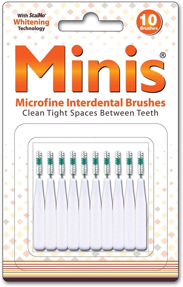 Staino Disposable Interdental Brushes Whitening Minis - 10 Ea, 1 count (Pack of 10)