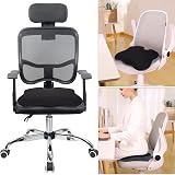 ZHOOGE Car Seat Cushion Memory Foam Wedge Pad for Office Chair Black view 6