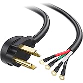 Cable Matters 4 Prong Dryer Cord 10 ft (30 AMP Appliance Power Cord with Dryer Plug, Dryer Power Cord) - 10 Feet (NEMA 14-30P