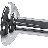Zenna Home Adjustable Shower Rod, 44" to 72", Permanent Wall-Mounted Shower Rod, Easy to Install, Rust Resistant, Chrome