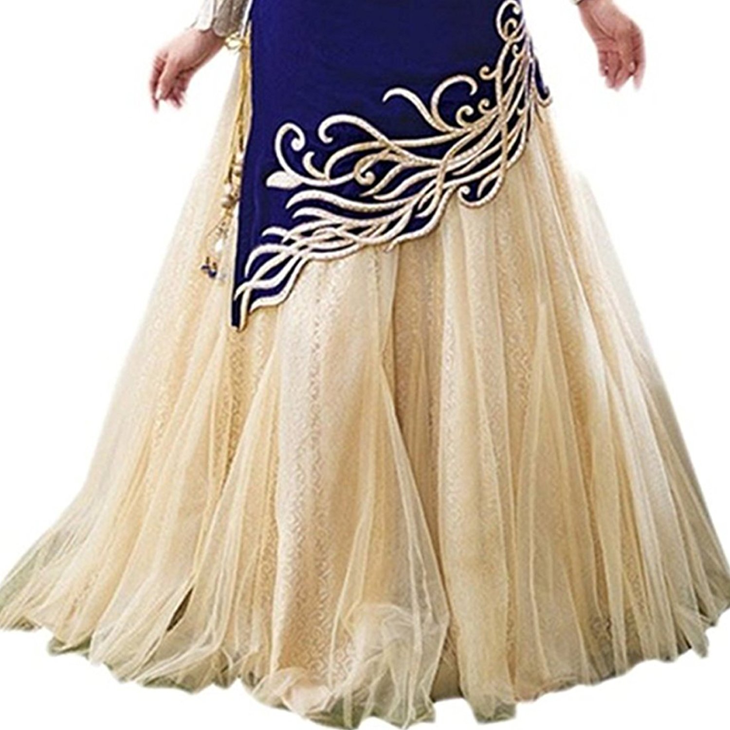 kuber enterprise women blue velvet lehenga choli (ku1075).