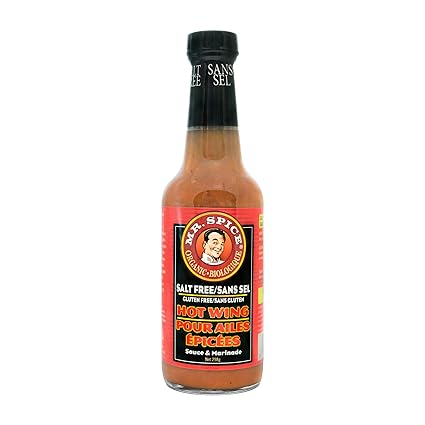 Amazon Com Mr Spice Organic Hot Wing Sauce Salt Free Marinade Fat Free Gluten Free Vegetarian Low Calorie Grocery Gourmet Food