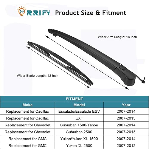 Rear Wiper Arm For 2007-2013 Chevy Yukon Suburban Chevrolet Tahoe 1500 15277756 - Foto 2