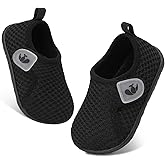 FEETCITY Baby Boys Girls First Walking Shoes Infant Sneakers Crib Shoes Breathable Lightweight Slip On Shoes