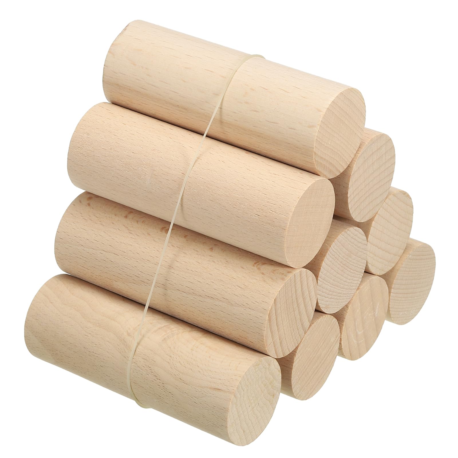 PATIKIL 1-3/8 x 4 Inch Dowel Rods Wood Sticks, 10 Pcs Unfinished Wooden Dowel Rods Round Dowels Hardwood Sticks for DIY Crafts and Home Decor