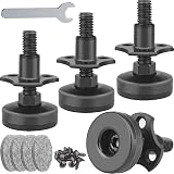 Anwenk 4pk Heavy Duty Furniture Leveling Feet 1320LB Support 3/8"-16 T-Nut Kit view 1