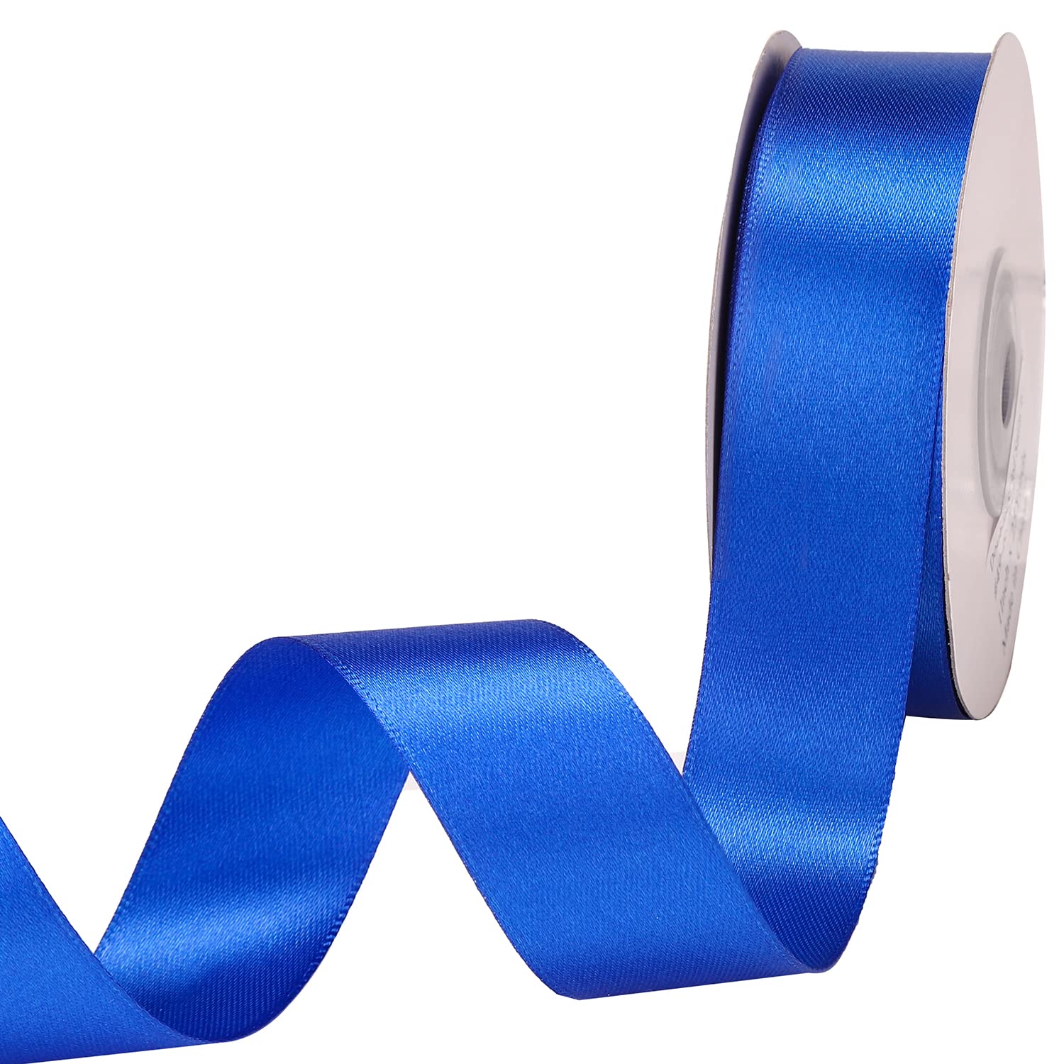 IHKFILAN Double Face Satin Ribbon - Royal (25 mm x 22.86 m), Matt Shiny Gift Ribbon for Decorating & Crafts, Weddings, Christenings — image 1