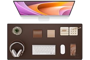 Knodel Non-Slip Desk Mat, Mouse Pad, Waterproof Desk Pad for Desktop, Leather Desk Pad for Keyboard and Mouse, Desk Pad Prote