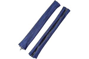 YFEIQI YunQin 1 Pair of Chair Arm Rest Covers,Computer Office Chair Armrest Cover Soft Chair Arm Covers Office Chair Armrest Pads Solid Color Chair Armrest Cover with Zipper (Navy)