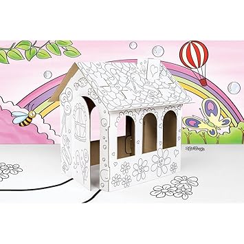 Haus Puppe Karton Hat Zu Bauen Verzieren Anmalen Bemalen Amazon