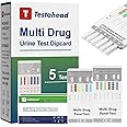 T TESTAHEAD 12 Panel Drug Test Kit - Home Urine Test Strips for 12 Drugs | Instant Results, Easy to Read | 5 Pack for Workplace, Healthcare & Personal Use