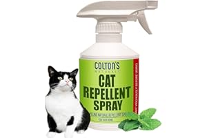 COLTON'S NATURALS Cat Repellent Outdoor Spray Indoor (32 OZ) 100% Organic & Natural Yard Furniture Repellant